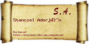 Stenczel Adorján névjegykártya